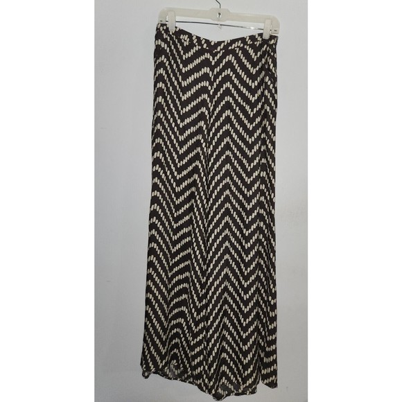 Anthropologie Cartonnier Wide Leg Palazzo Flare Pants Size 6 Pockets Side Zip - Picture 1 of 3